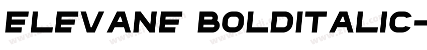 Elevane BoldItalic字体转换